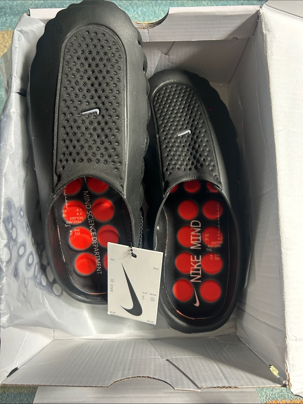 Nike Men’s Slip-On Loafers in Black with Red Insoles